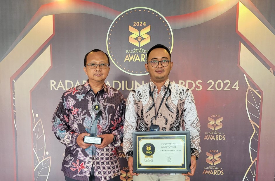 PLN NP UP Pacitan Raih Penghargaan Innovative Corporate Jawa Pos Radar Madiun Award&nbsp;2024