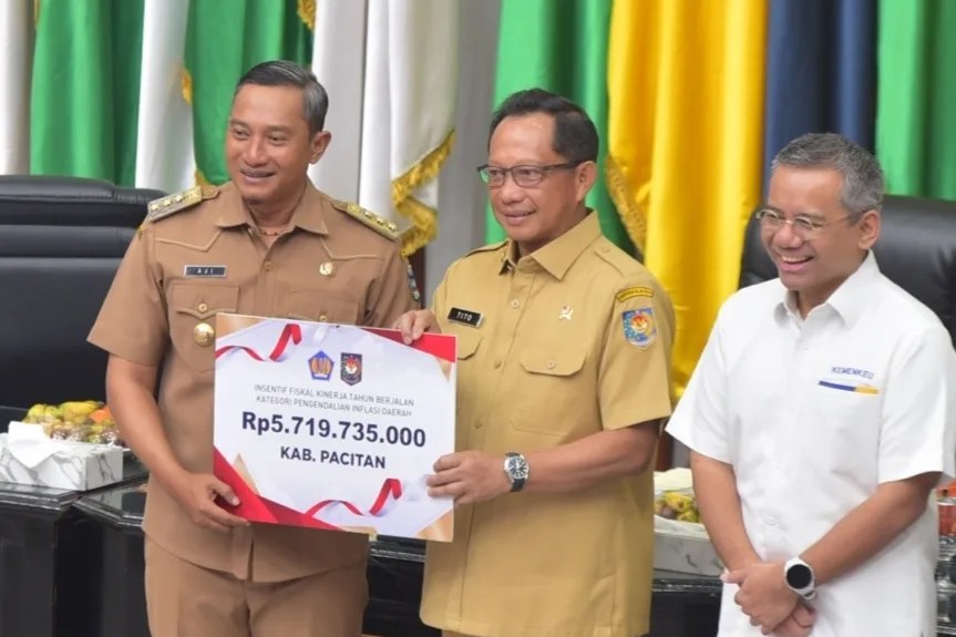 Mampu Kendalikan Inflasi Daerah, Pacitan Peroleh Penghargaan Insentif Fiskal Rp 5,7&nbsp;M
