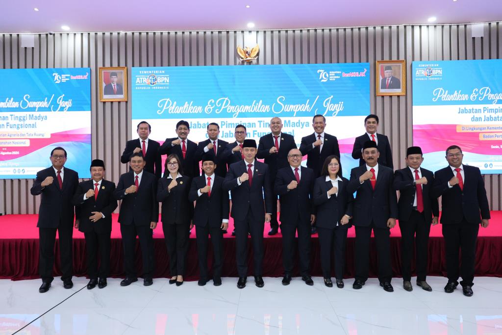 Lantik Dirjen PPTR, Menteri AHY: Hadirkan Manajemen Administrasi Pertanahan dan Tata Ruang yang Semakin Produktif serta&nbsp;Kompetitif